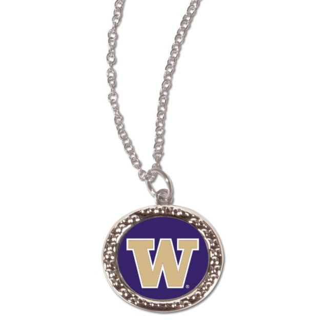 Collar con dije de Washington Huskies y tarjeta de joyería