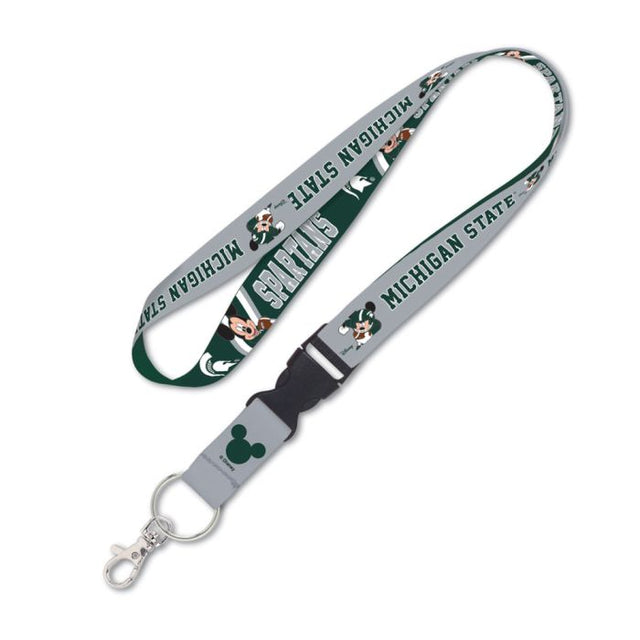 Michigan State Spartans / Disney MICKEY MOUSE Lanyard w/detachable buckle 1"