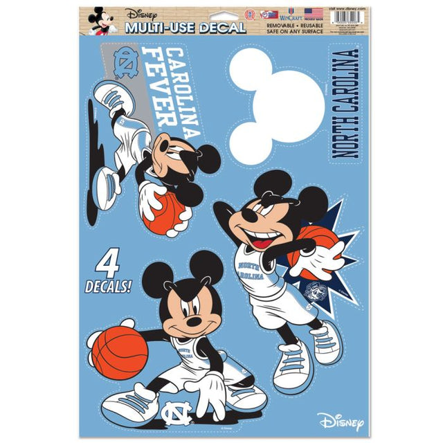 Calcomanía multiusos de Mickey Mouse Baloncesto de los Tar Heels de Carolina del Norte/Disney, 11" x 17"