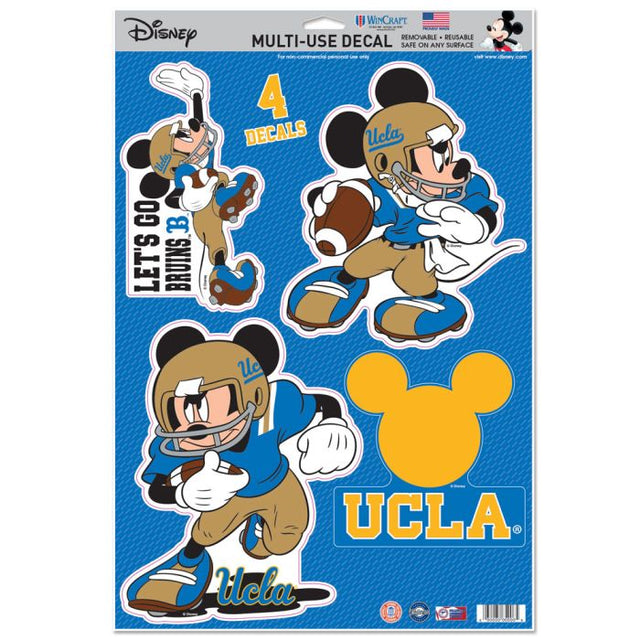 Calcomanía multiusos UCLA Bruins / Disney MICKEY MOUSE FOOTBALL de 11" x 17"