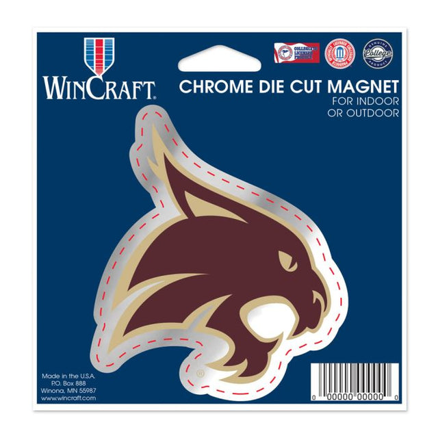 Texas State Bobcats Chrome Magnet 5.25 X 5.125