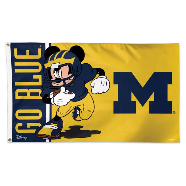 Bandera de los Wolverines de Michigan / Disney - Deluxe 3' X 5'