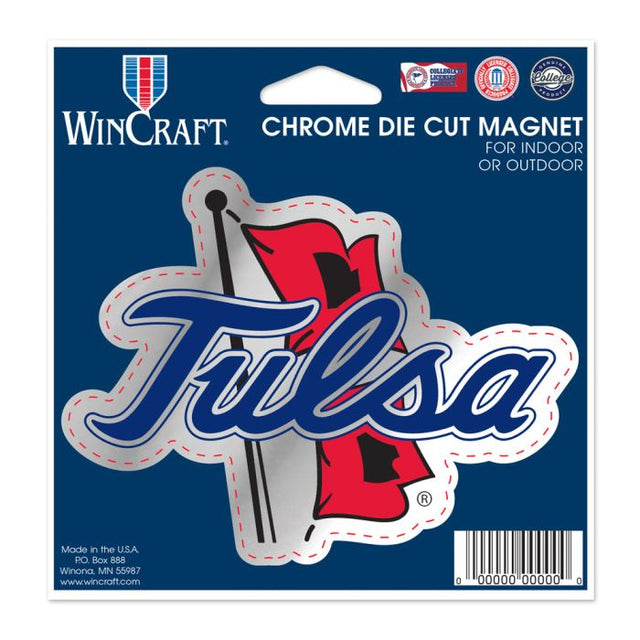 Tulsa Golden Hurricanes Chrome Magnet 5.25 X 5.125