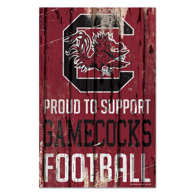 South Carolina Gamecocks Wood Sign 11" x 17" 1/4" thick