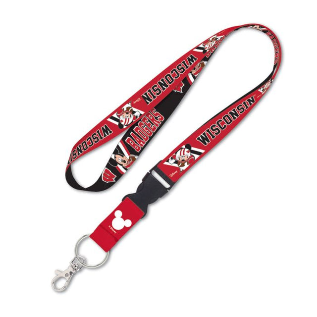 Wisconsin Badgers / Disney Lanyard w/detachable buckle 1"