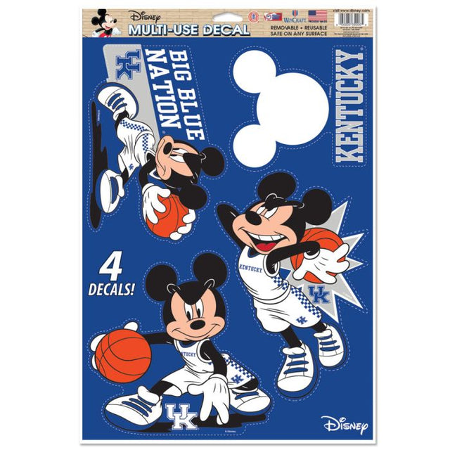 Calcomanía multiusos de baloncesto de Mickey Mouse de Kentucky Wildcats/Disney, 11" x 17"