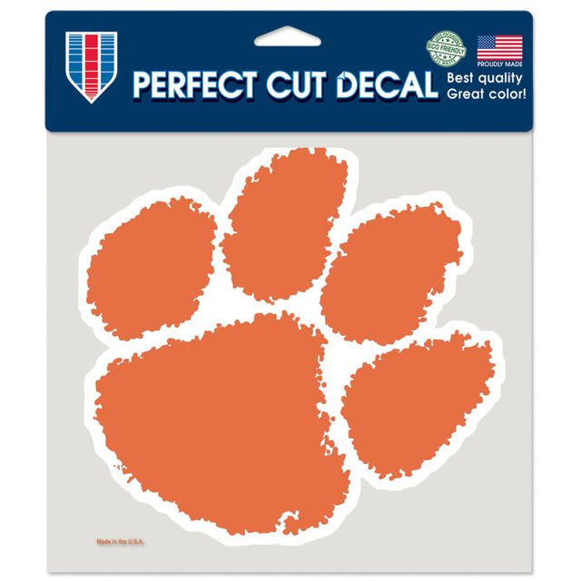 Calcomanía de color de corte perfecto de Clemson Tigers de 8" x 8"