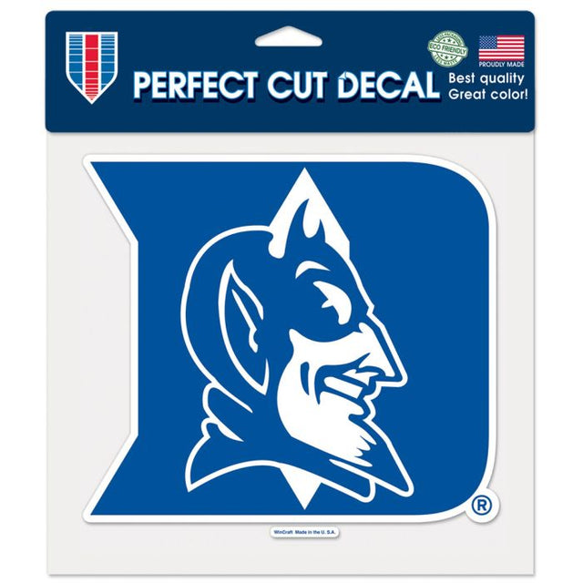 Calcomanía de color de corte perfecto de Duke Blue Devils de 8" x 8"