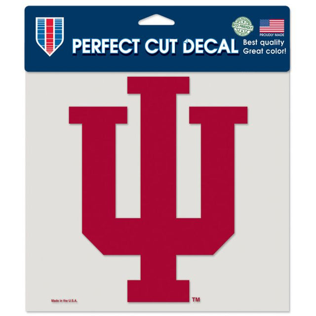 Calcomanía de color de corte perfecto de Indiana Hoosiers de 8" x 8"