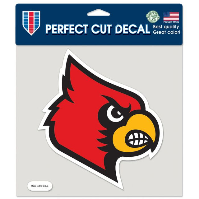 Calcomanía de color de corte perfecto de los Louisville Cardinals de 8" x 8"