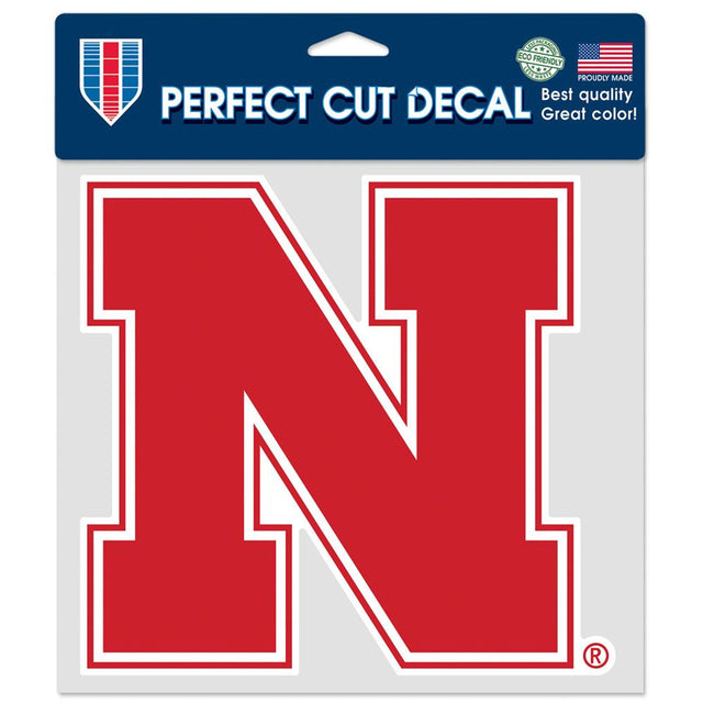 Nebraska Cornhuskers Decal 8x8 Die Cut Color