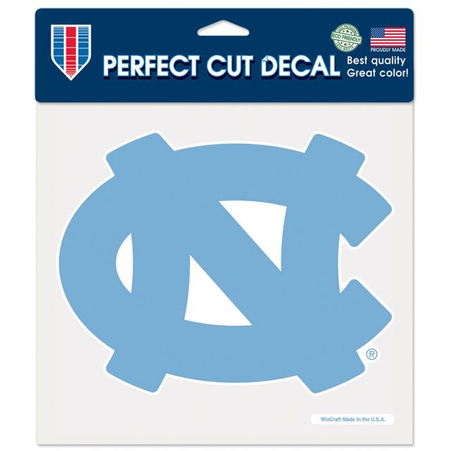 Calcomanía de color de corte perfecto de los Tar Heels de Carolina del Norte de 8" x 8"