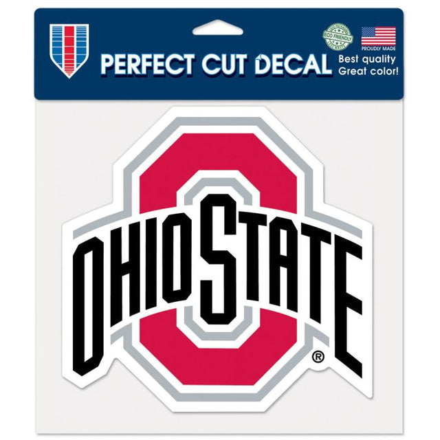 Calcomanía de color de corte perfecto de Ohio State Buckeyes de 8" x 8"