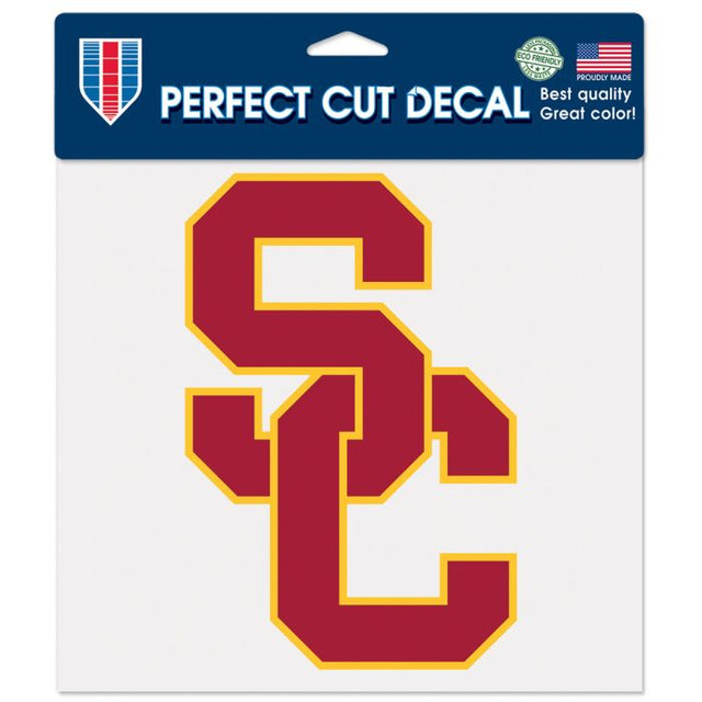 Calcomanía de color de corte perfecto de los USC Trojans de 8" x 8"