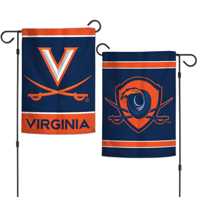 Banderas de jardín de los Virginia Cavaliers, de 2 lados, 12,5" x 18"