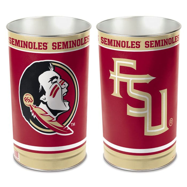 Papelera cónica de 15" de alto de los Florida State Seminoles