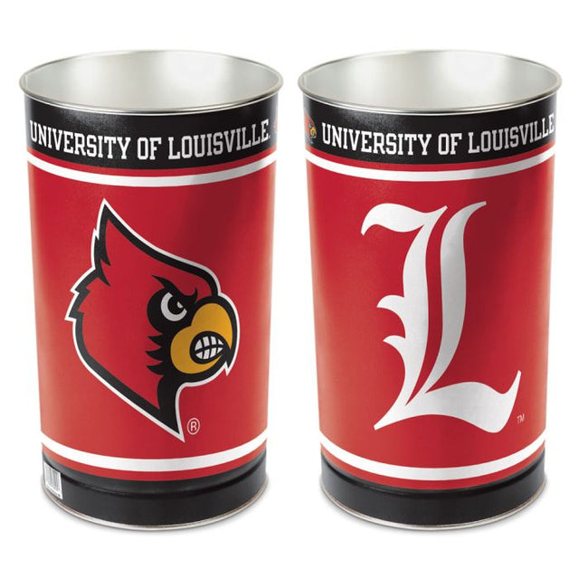 Papelera cónica de los Louisville Cardinals de 15" de alto