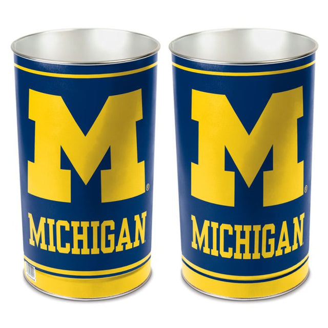 Papelera cónica de los Michigan Wolverines de 15" de alto