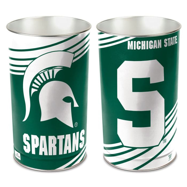 Michigan State Spartans Wastebasket - tapered 15"H