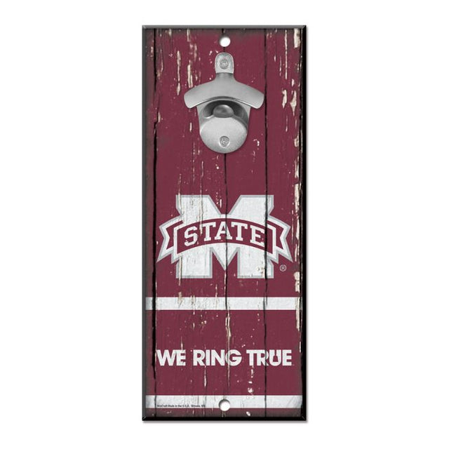 Mississippi State Bulldogs Bottle Opener Sign 5x11