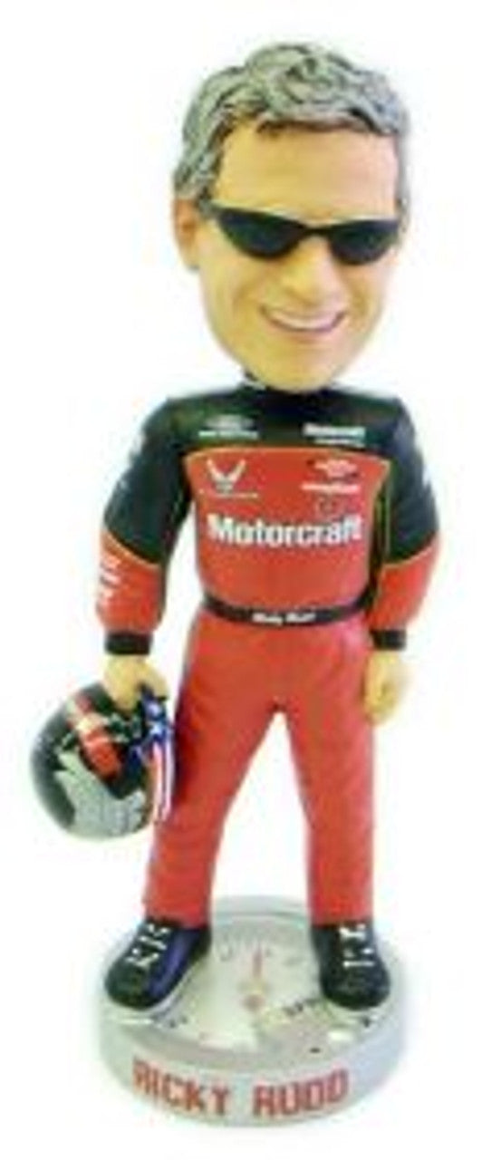 Muñeco cabezón coleccionable Forever Collectibles con traje de piloto de Ricky Rudd n.° 21