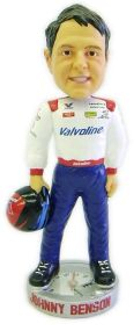 Figura Bobble Head de Johnny Benson #10 con traje de conductor de Forever Collectibles