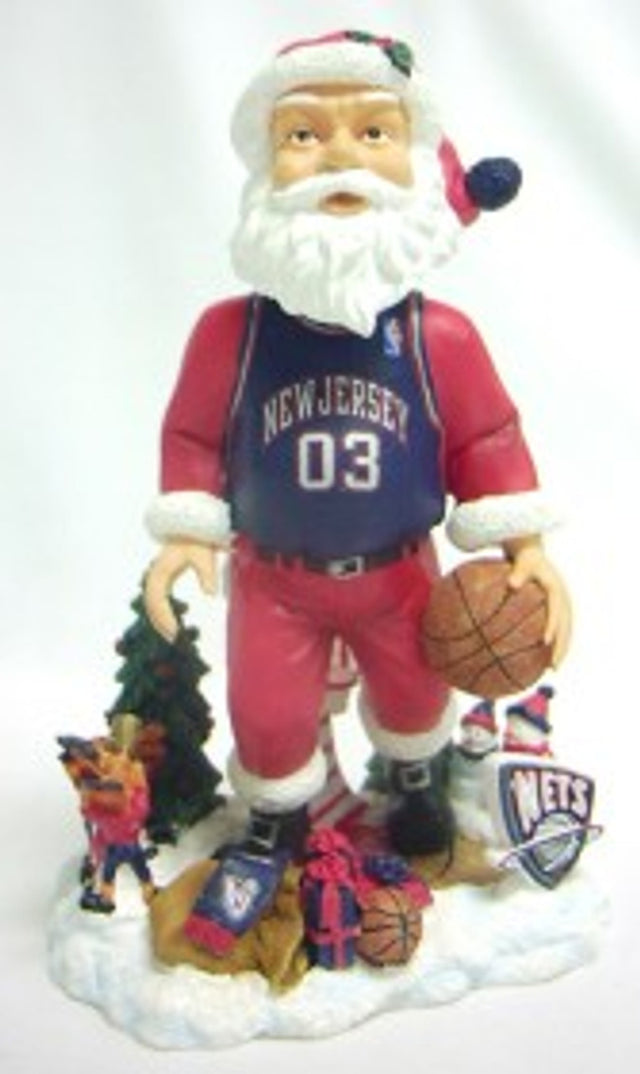 Muñeco cabezón coleccionable Santa Forever de los New Jersey Nets CO