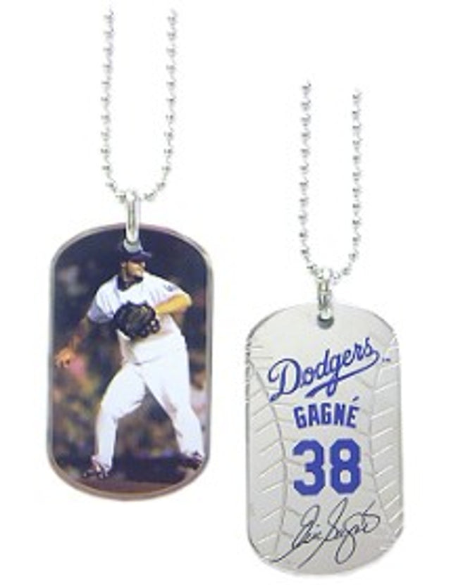 Collar con placa para perro de Eric Gagne de Los Angeles Dodgers CO