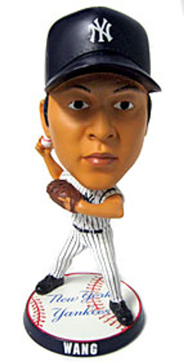 Figura de acción Super Bighead Bobblehead CO de los Yankees de Nueva York Chien-Ming Wang Forever Collectibles 9.5