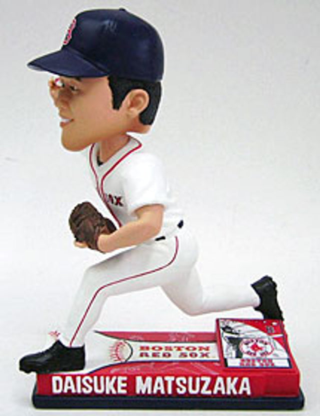 Bobblehead CO de Daisuke Matsuzaka de los Boston Red Sox para siempre coleccionable en el campo