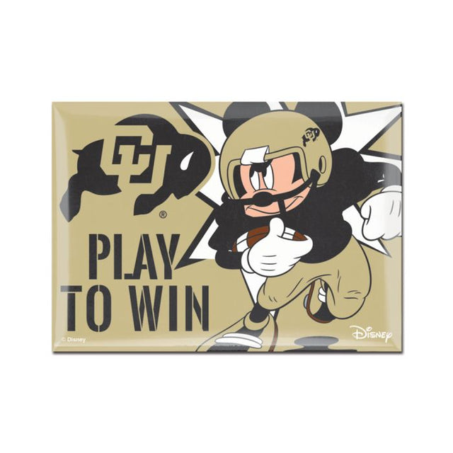 Colorado Buffaloes / Disney MICKEY MOUSE FOOTBALL Metal Magnet 2.5" x 3.5"