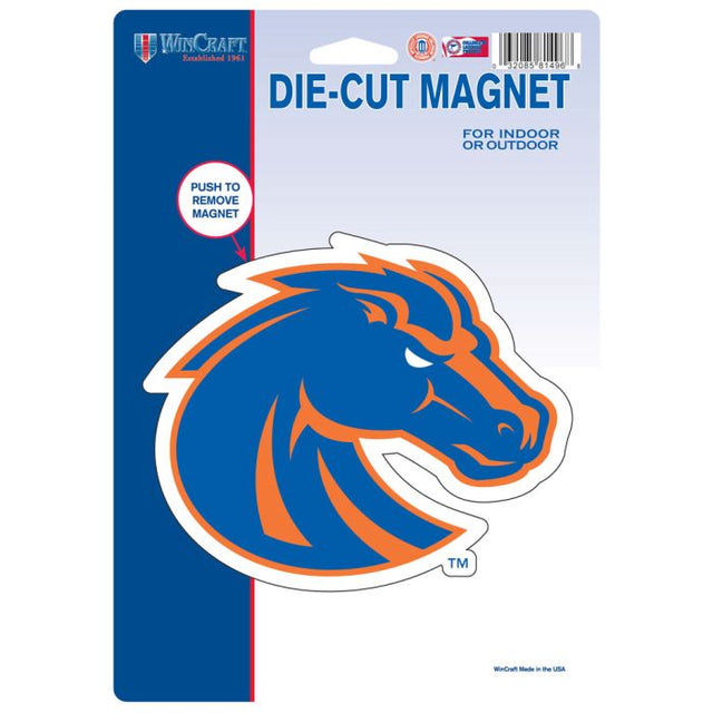 Imán troquelado con el logotipo de los Boise State Broncos, 6,25" x 9"