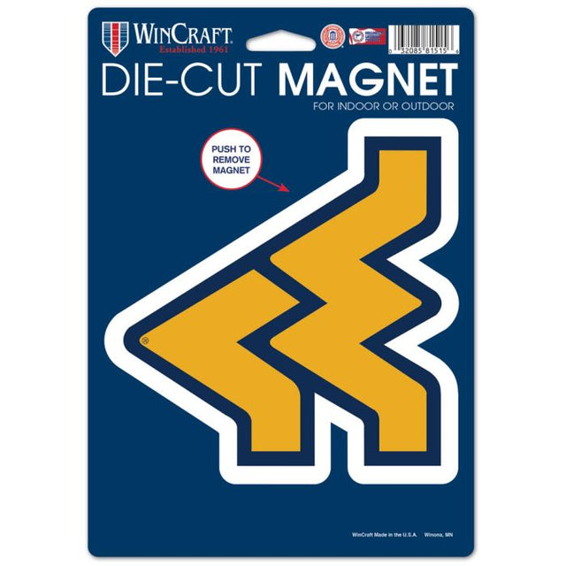 West Virginia Mountaineers Die Cut Logo Magnet 6.25" x 9"