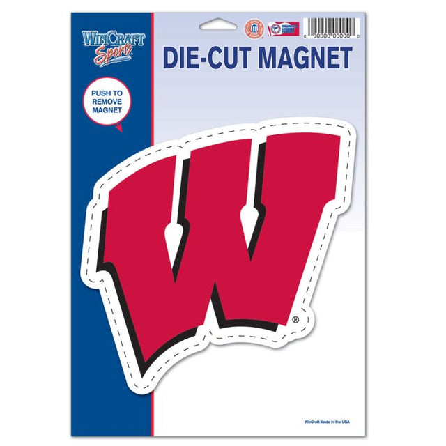 Wisconsin Badgers Die Cut Logo Magnet 6.25" x 9"