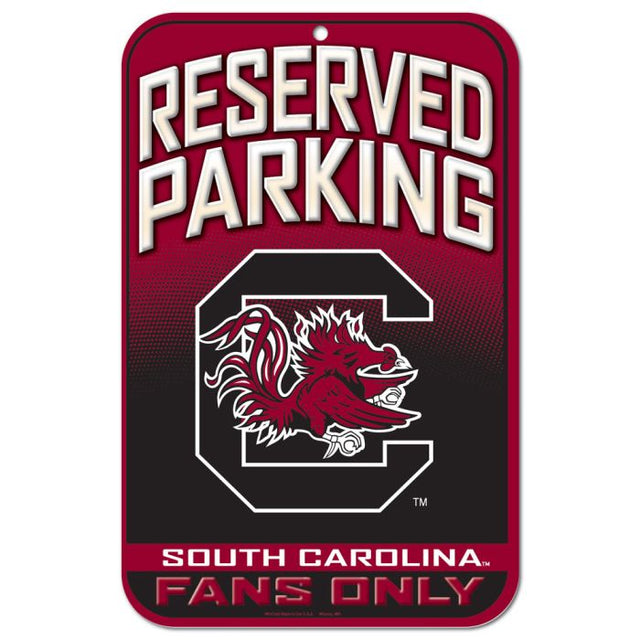 South Carolina Gamecocks Reserved Parking Plastic Sign 11" x 17"