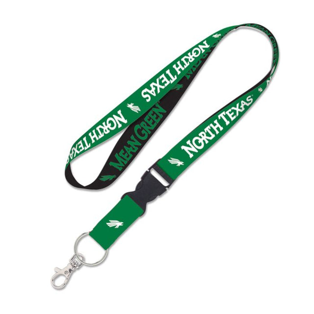 North Texas Mean Green Lanyard w/detachable buckle 1"