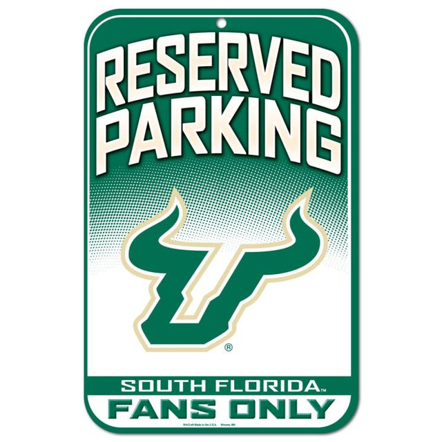 South Florida Bulls Reserved Parking Plastic Sign 11" x 17"