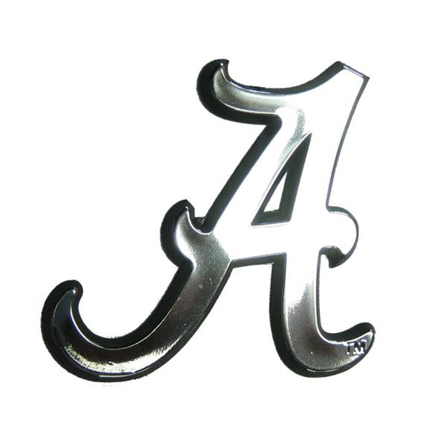 Emblema para automóvil Alabama Crimson Tide - Plateado