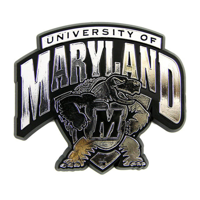 Maryland Terrapins Auto Emblem - Silver