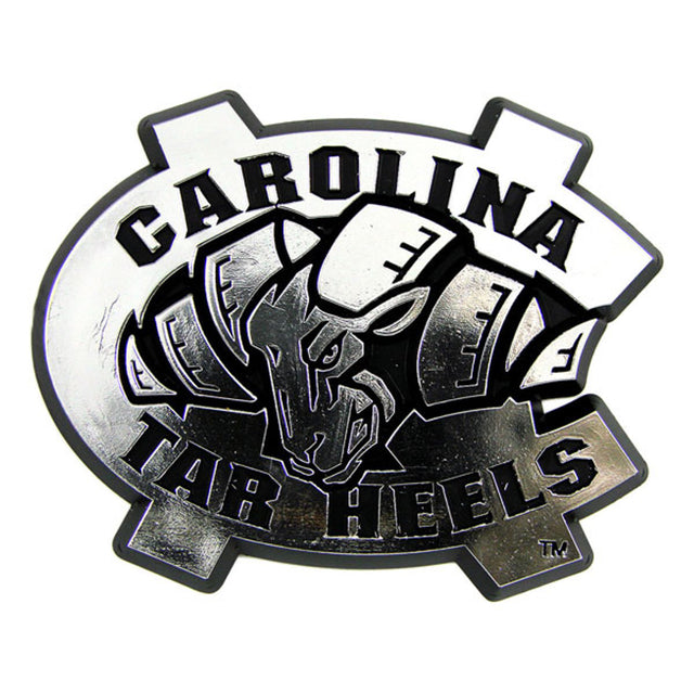 Emblema para automóvil de los Tar Heels de Carolina del Norte, color plateado