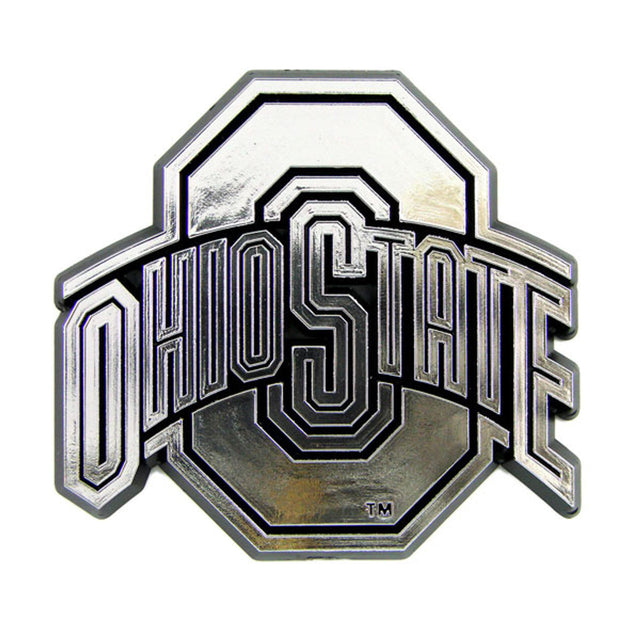 Emblema para automóvil de los Ohio State Buckeyes, color plateado