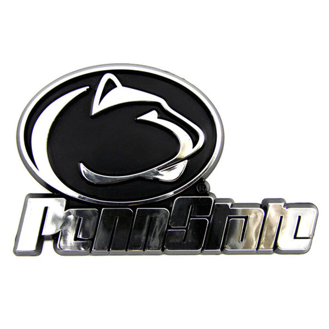 Emblema para automóvil de los Penn State Nittany Lions en cromo plateado