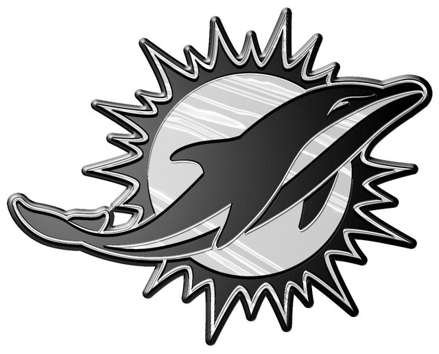 Emblema para automóvil de los Miami Dolphins, color plateado