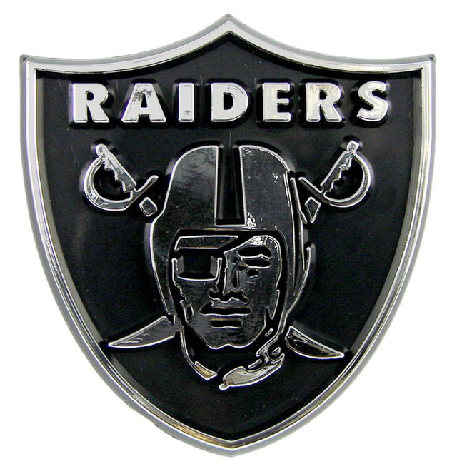 Emblema para automóvil de los Raiders de Las Vegas, color plateado