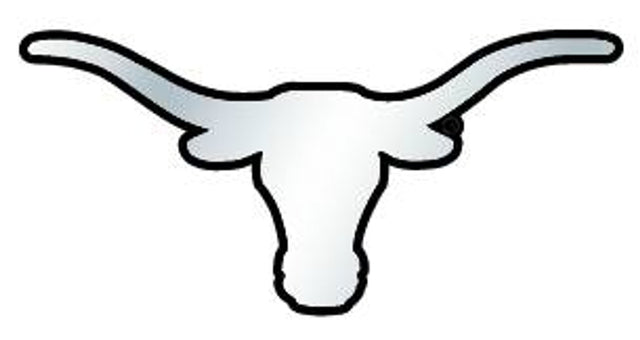 Emblema para automóvil Texas Longhorns cromado plateado Longhorn