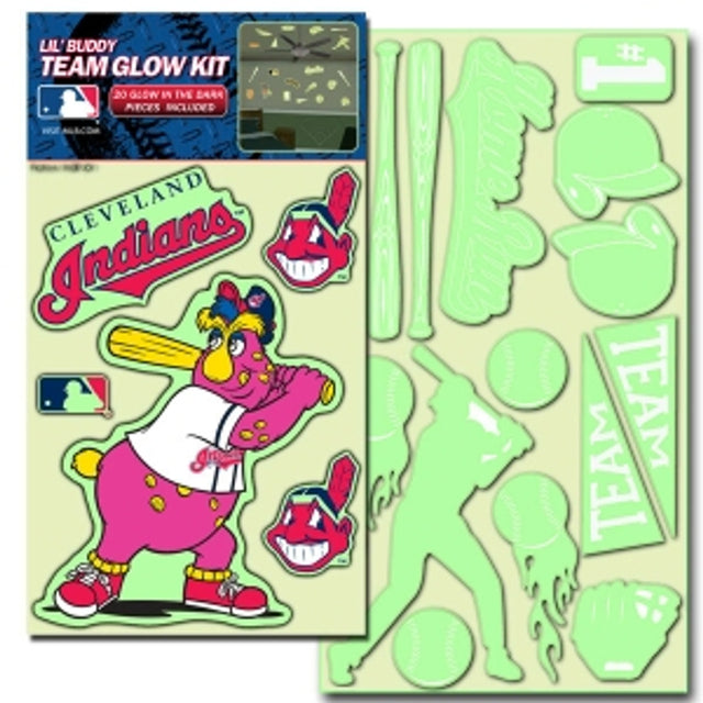 Kit de calcomanías que brillan en la oscuridad de Lil Buddy de los Cleveland Indians