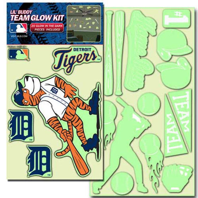 Kit de calcomanías de los Detroit Tigers Lil Buddy que brillan en la oscuridad