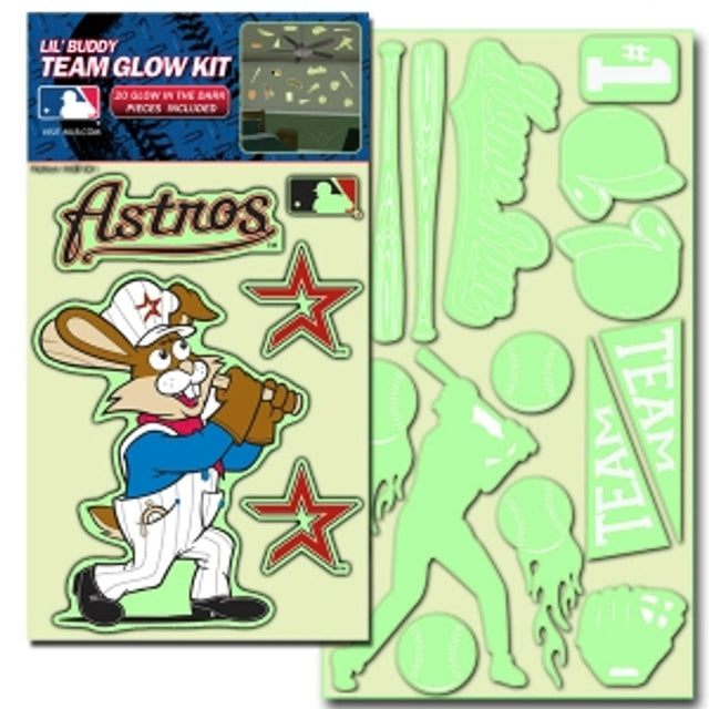 Kit de calcomanías de los Houston Astros que brilla en la oscuridad Lil Buddy