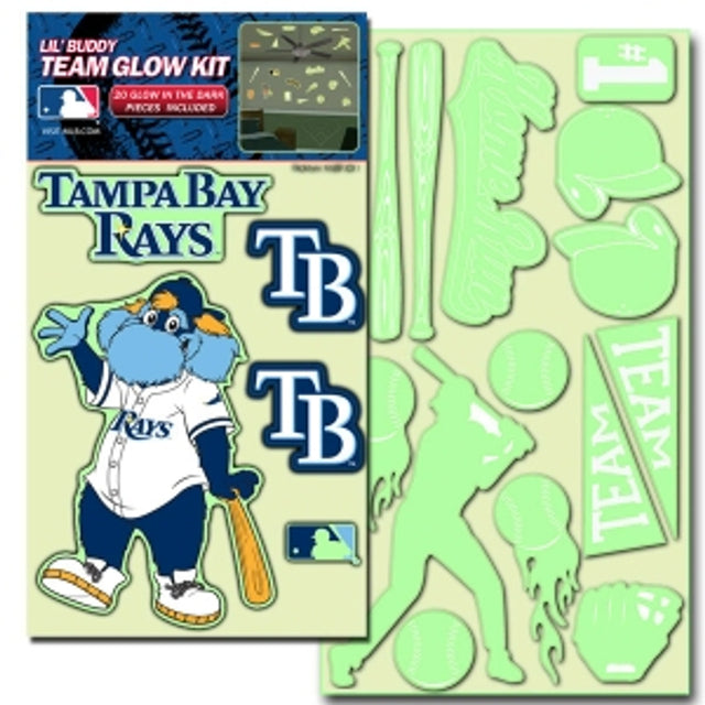 Kit de calcomanías que brillan en la oscuridad de Lil Buddy de los Tampa Bay Rays