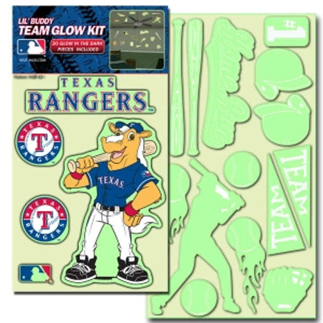 Kit de calcomanías de los Texas Rangers Lil Buddy que brillan en la oscuridad